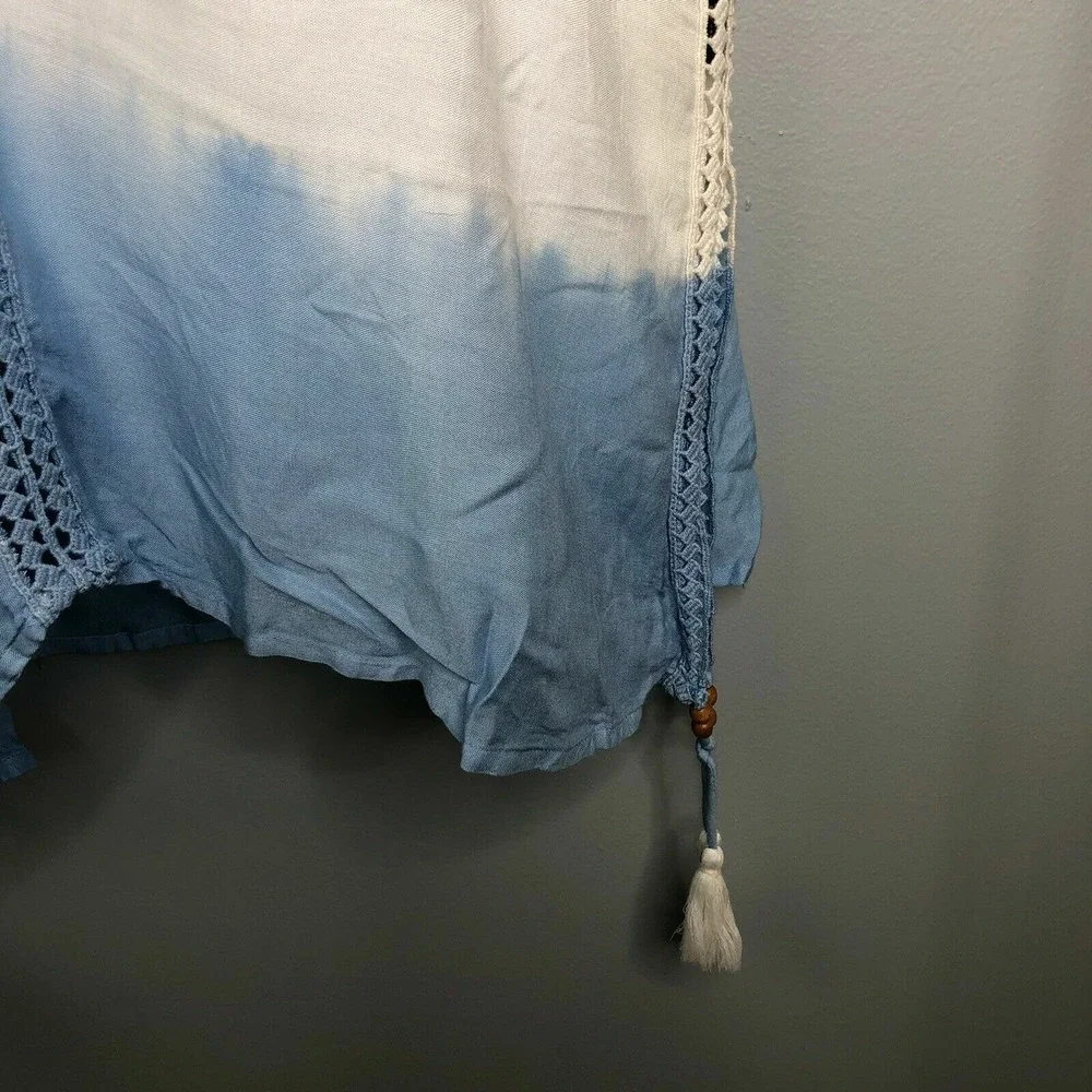 Raviya Tie-Dye Tunic Swimsuit Cover-Up Blue White‎ Women's Size Medium NEW